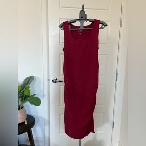 Red Maternity Sleeveless Dress, size small
